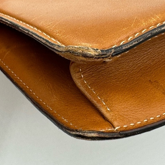 Gucci-Authentic-Vintage All Leather 2 Way Handbag Camel - Picture 11 of 13